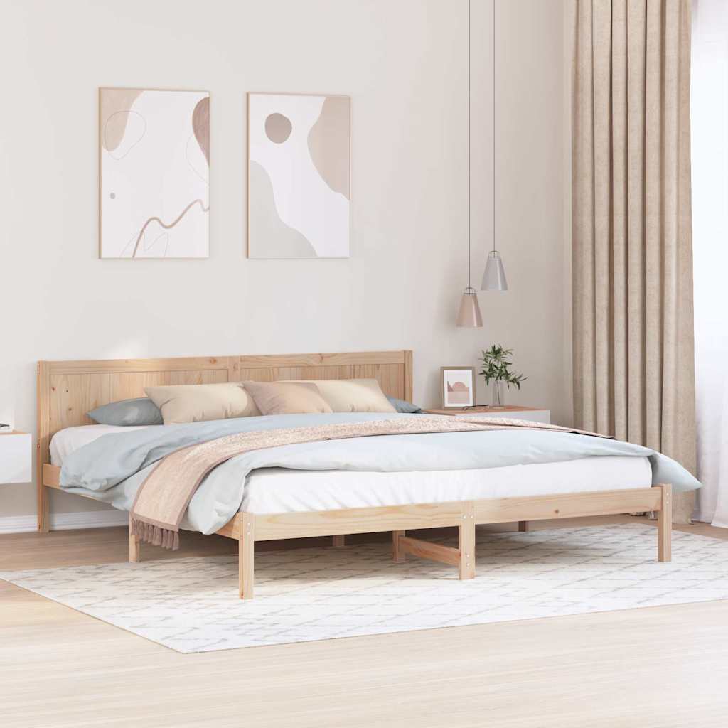 Sengestamme Brun 200 x 200 cm Massivt furutre
