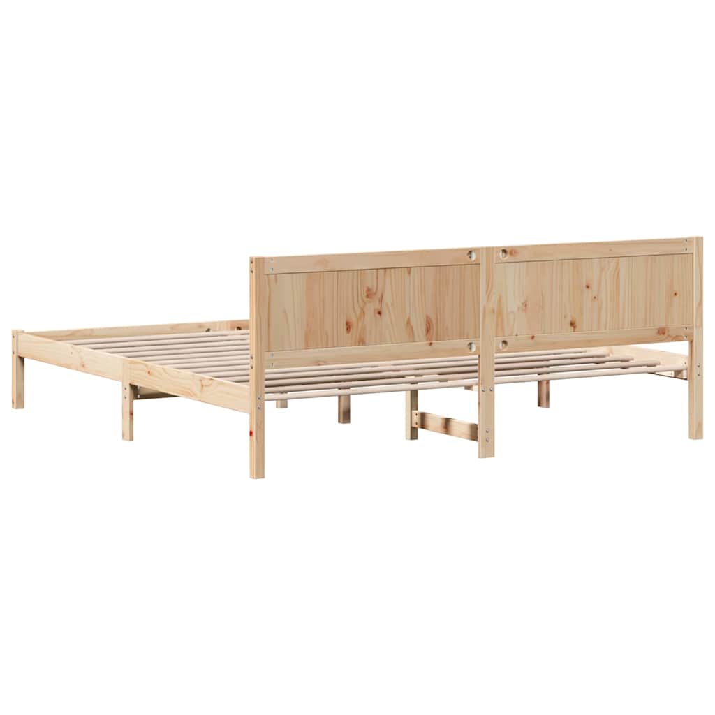 Sengestamme Brun 200 x 200 cm Massivt furutre