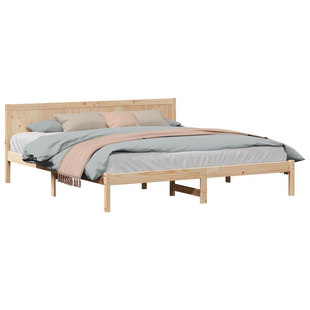 Sengestamme Brun 200 x 200 cm Massivt furutre