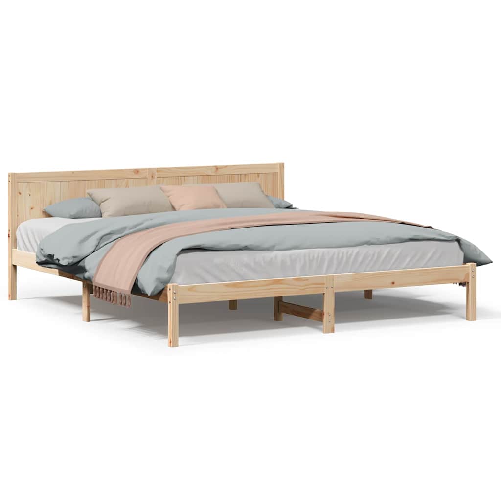 Sengestamme Brun 200 x 200 cm Massivt furutre