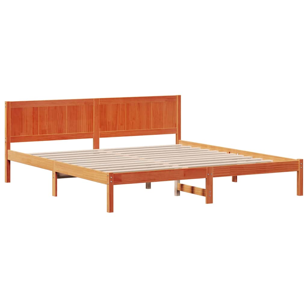 Sengestamme Brun 200 x 200 cm Massivt furutre
