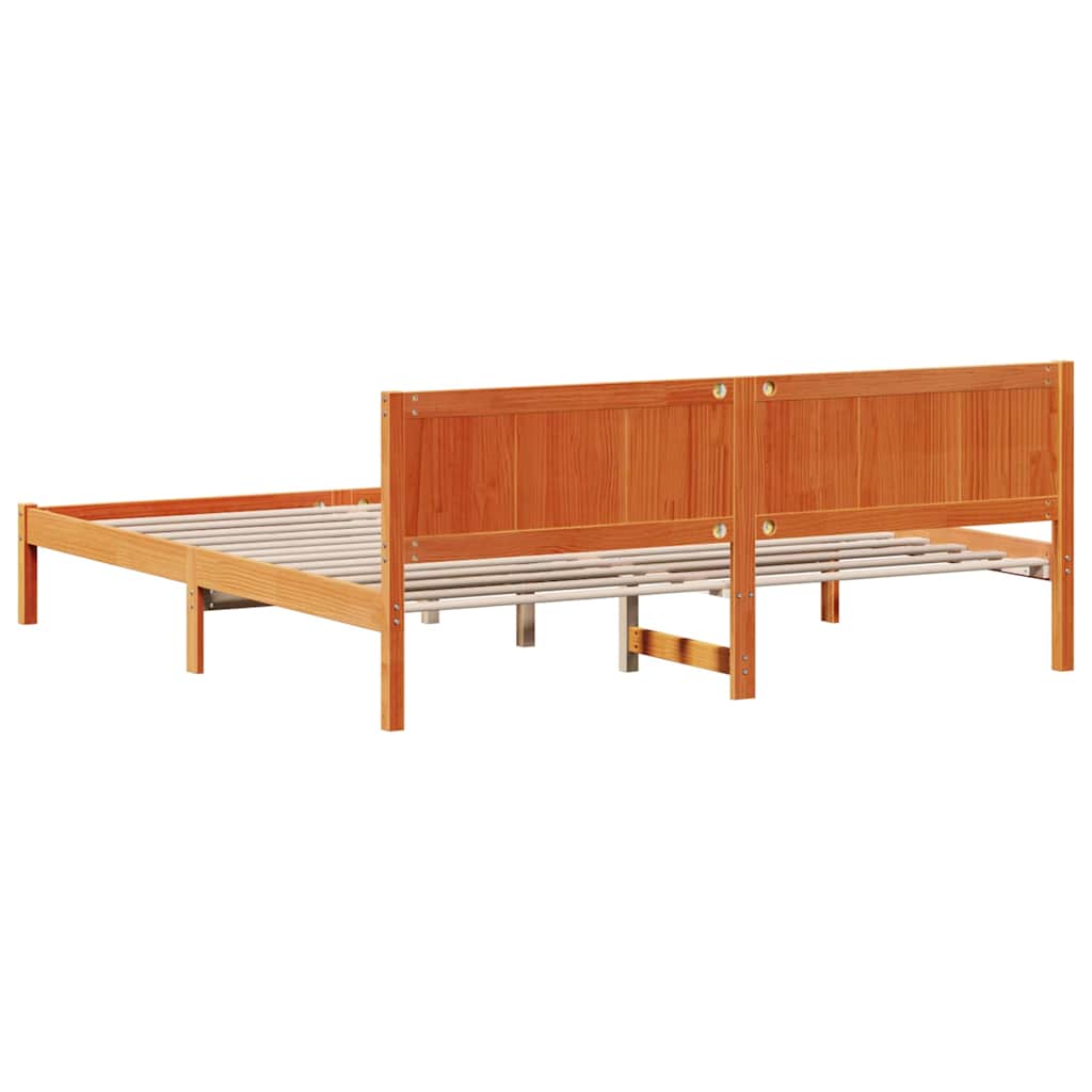 Sengestamme Brun 200 x 200 cm Massivt furutre