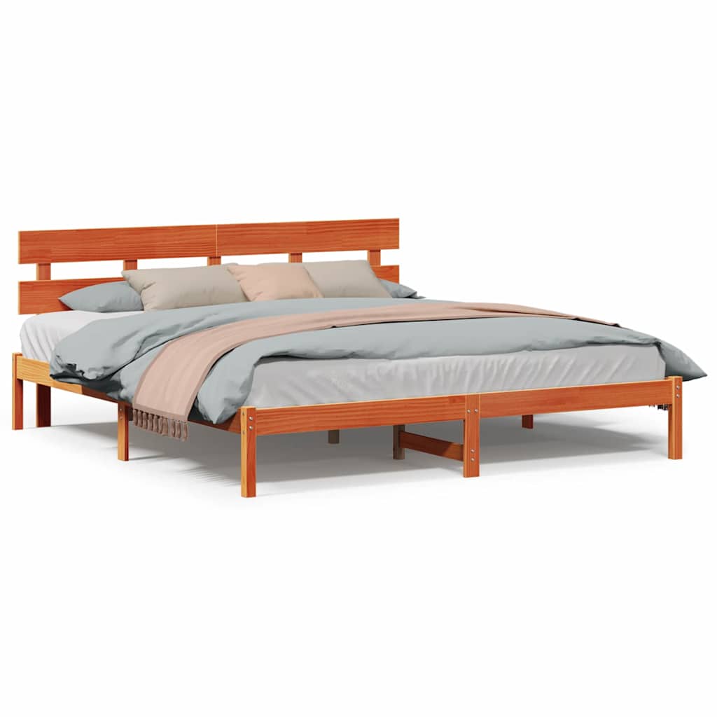 Sengestamme Brun 180 x 200 cm Massivt furutre
