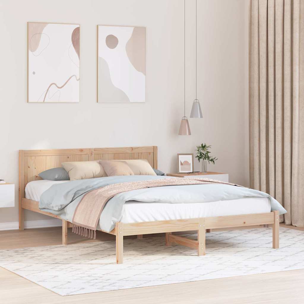 Sengestamme Brun 160 x 200 cm Massivt furutre