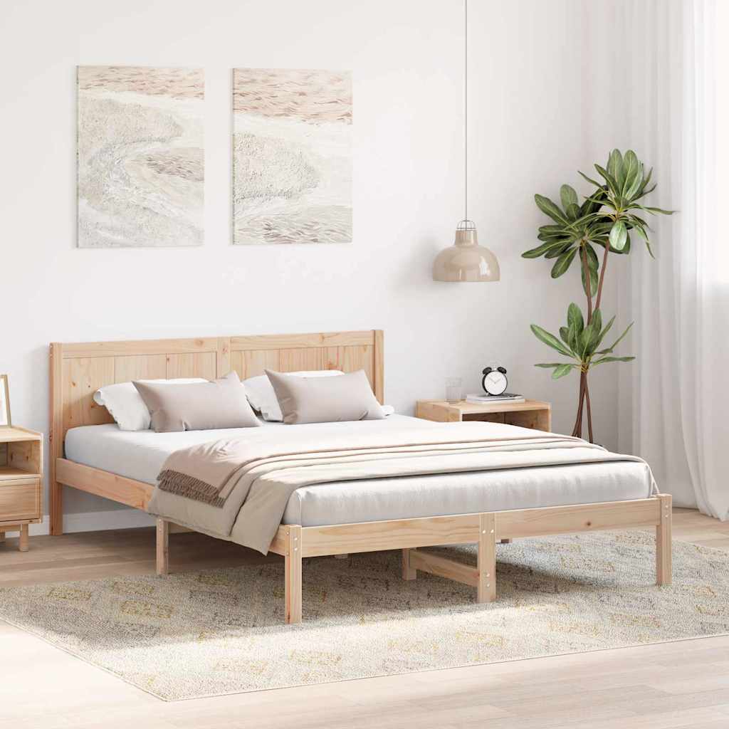 Sengestamme Brun 160 x 200 cm Massivt furutre
