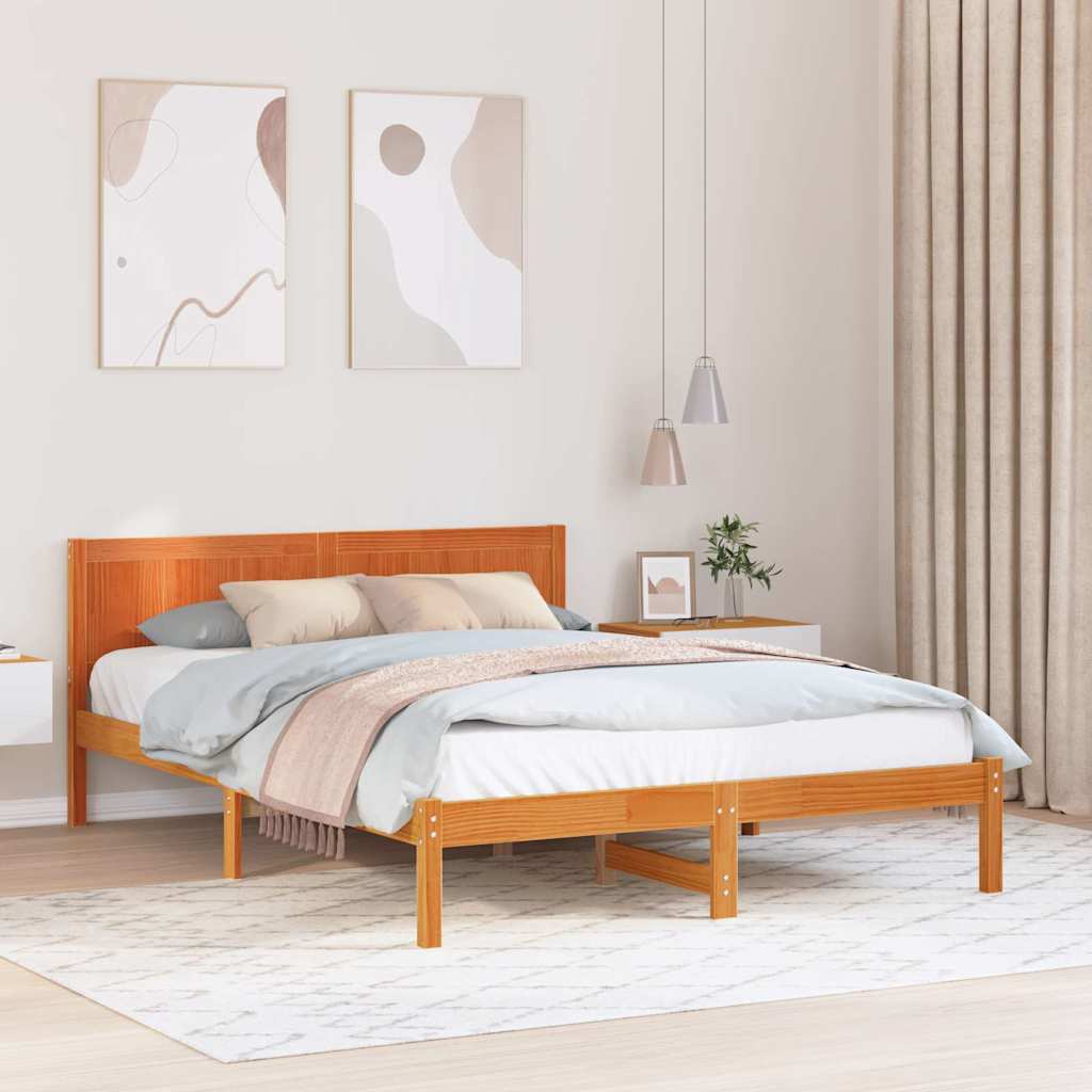 Sengestamme Brun 160 x 200 cm Massivt furutre