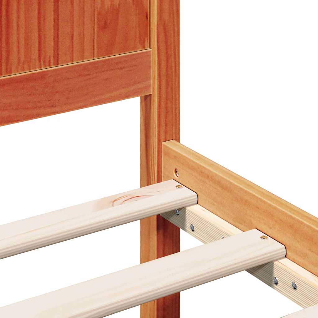 Sengestamme Brun 135 x 190 cm Massivt furutre