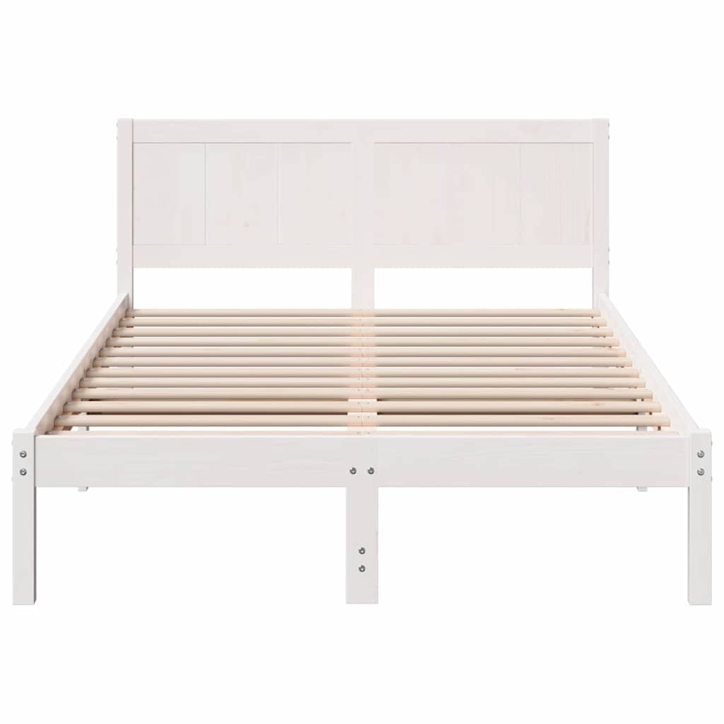 Sengestamme Hvit 120 x 190 cm Massivt furutre