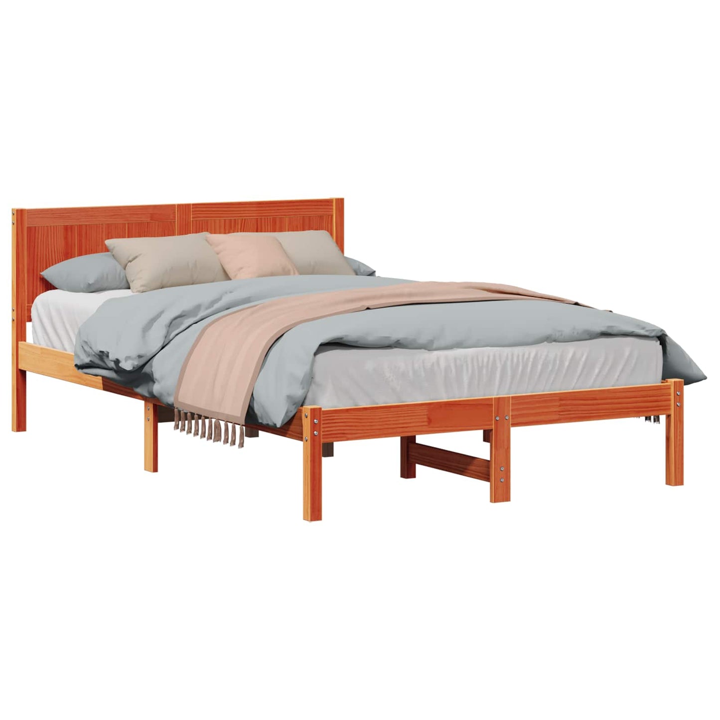 Sengestamme Brun 120 x 190 cm Massivt furutre