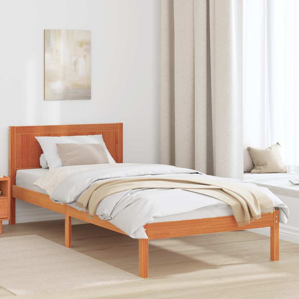 Sengestamme Brun 90 x 200 cm Massivt furutre