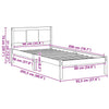 Sengestamme Brun 90 x 200 cm Massivt furutre