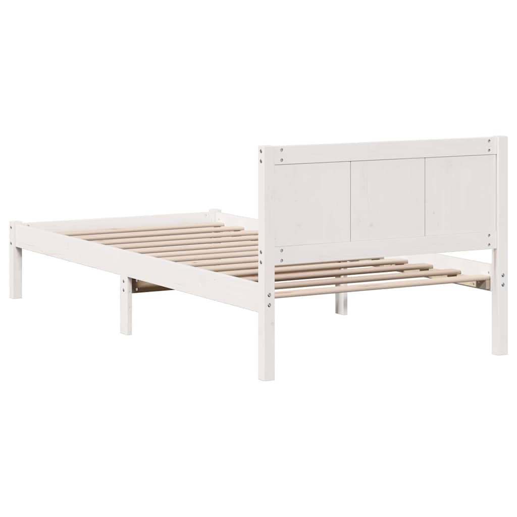 Sengestamme Hvit 90 x 190 cm Massivt furutre