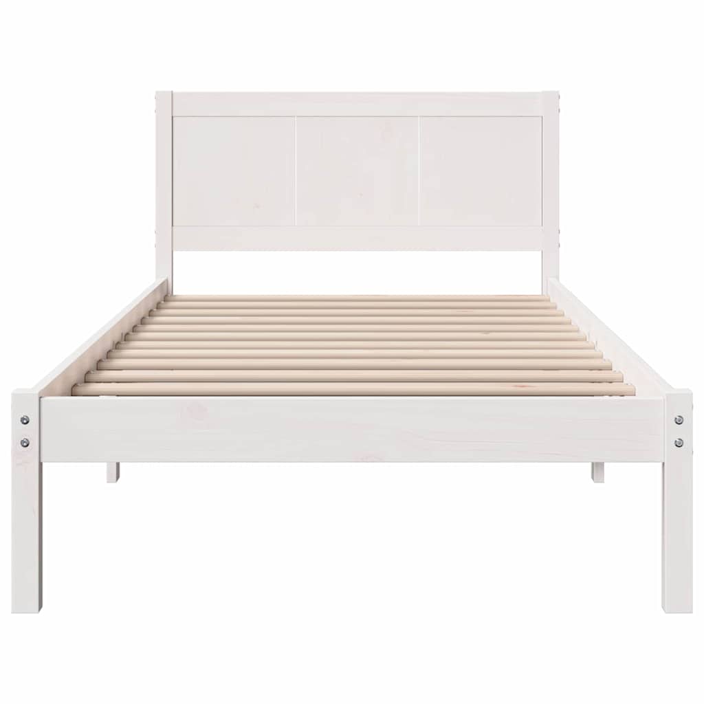 Sengestamme Hvit 75 x 190 cm Massivt furutre