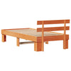 Sengestamme med hodegjerde Brun 90 x 190 cm Massivt furutre