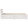 Sengestamme med hodegjerde Hvit 80 x 200 cm Heltre furu