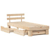 Sengestamme med hodegjerde Brun 75 x 190 cm Heltre furu