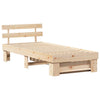 Sengestamme med hodegjerde Brun 75 x 190 cm Heltre furu