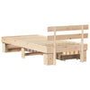 Sengestamme med hodegjerde Brun 75 x 190 cm Heltre furu