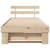 Sengestamme med hodegjerde Brun 75 x 190 cm Heltre furu
