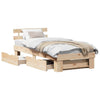 Sengestamme med hodegjerde Brun 75 x 190 cm Heltre furu