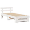 Sengestamme med hodegjerde Hvit 75 x 190 cm Heltre furu