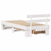 Sengestamme med hodegjerde Hvit 75 x 190 cm Heltre furu