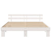 Sengestamme med hodegjerde Hvit 180 x 200 cm Heltre furu