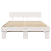 Sengestamme med hodegjerde Hvit 160 x 200 cm Heltre furu