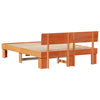 Sengestamme med hodegjerde Voksbrun 160 x 200 cm Heltre furu
