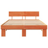 Sengestamme med hodegjerde Voksbrun 160 x 200 cm Heltre furu