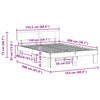 Sengestamme med hodegjerde Hvit 150 x 200 cm Heltre furu