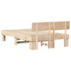 Sengestamme med hodegjerde Brun 140 x 190 cm Heltre furu