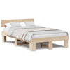 Sengestamme med hodegjerde Brun 140 x 190 cm Heltre furu