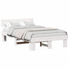 Sengestamme med hodegjerde Hvit 135 x 190 cm Heltre furu