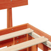 Sengestamme med hodegjerde Voksbrun 135 x 190 cm Heltre furu