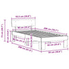 Sengestamme med hodegjerde Brun 90 x 200 cm Heltre furu