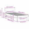 Sengestamme med hodegjerde Hvit 80 x 200 cm Heltre furu