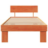 Sengestamme med hodegjerde Voksbrun 90 x 190 cm Heltre furu