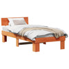 Sengestamme med hodegjerde Voksbrun 90 x 190 cm Heltre furu