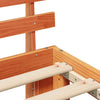 Sengestamme med hodegjerde Brun 90 x 200 cm Massivt furutre