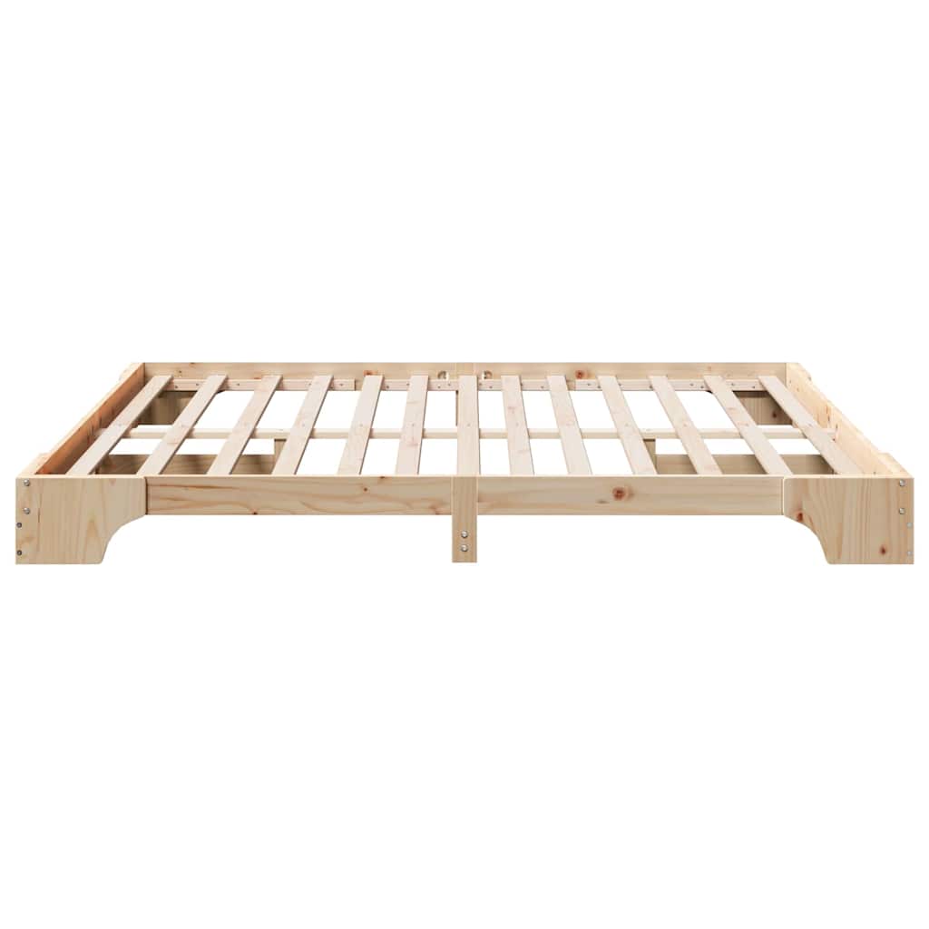 Sengestamme Naturlig 200 x 200 cm Massiv furu
