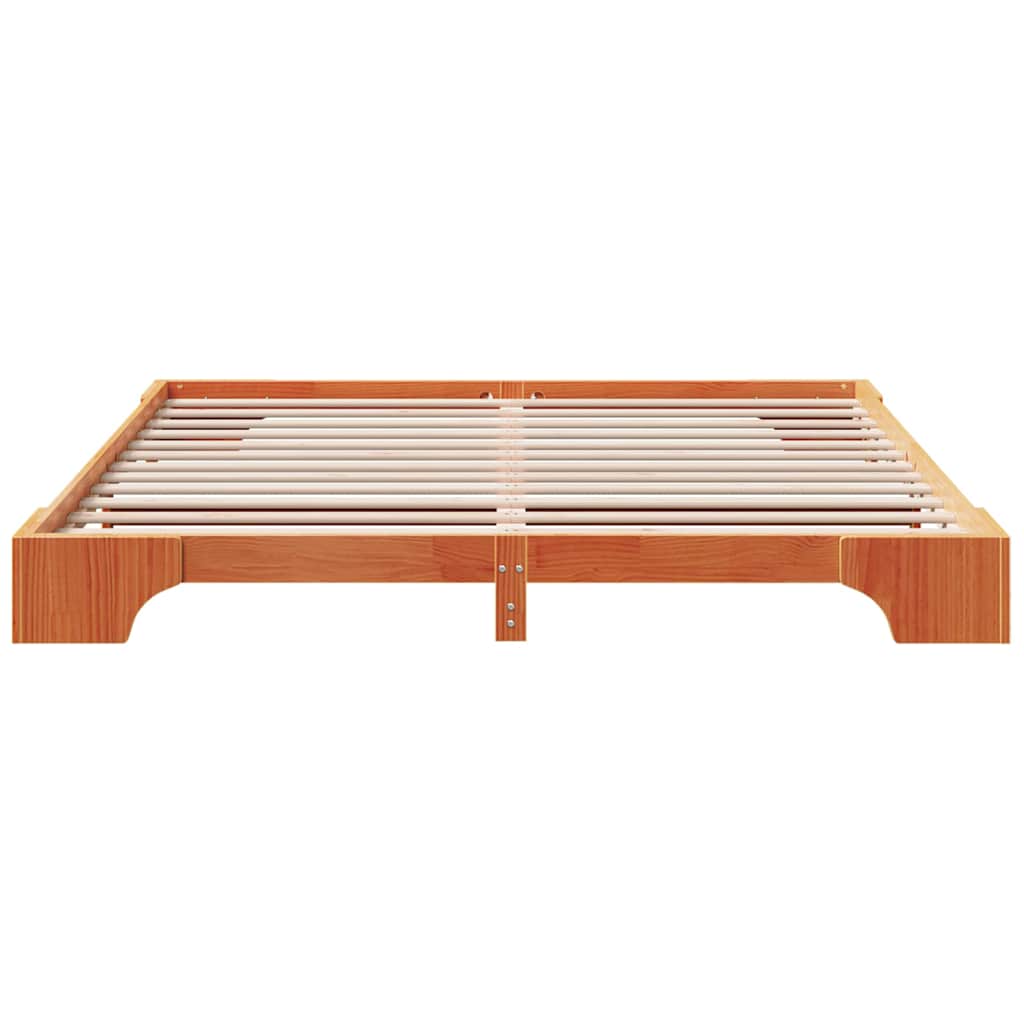 Sengestamme Vokset Brun 200 x 200 cm Massiv furu