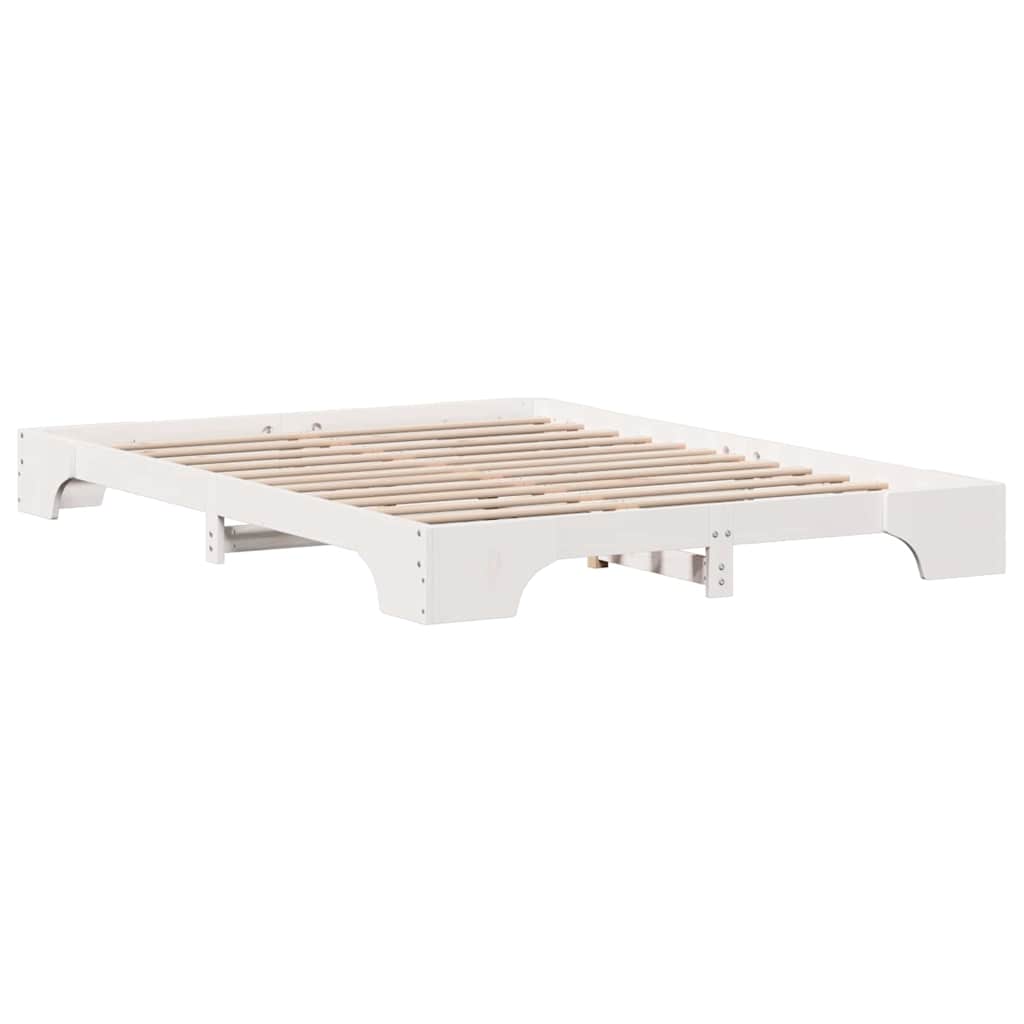 Sengestamme Hvit 207 x 167 x 17 cm Heltre furu