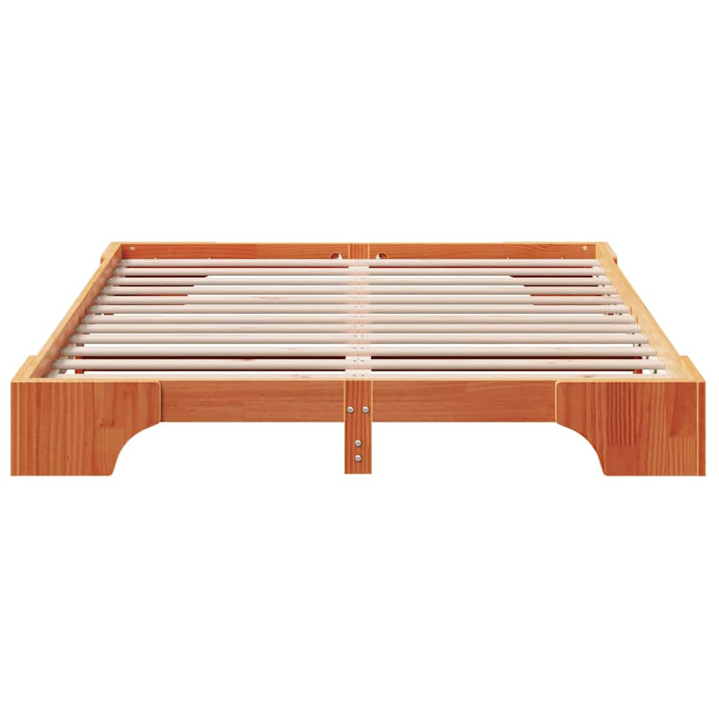Sengestamme Vokset Brun 150 x 200 cm Massiv furu