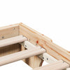 Sengestamme Massiv furu 207 x 147 x 17 cm Heltre furu