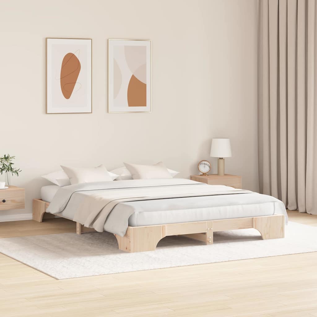 Sengestamme Naturlig 140 x 200 cm Massiv furu