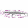 Sengestamme Hvit 207 x 147 x 17 cm Heltre furu