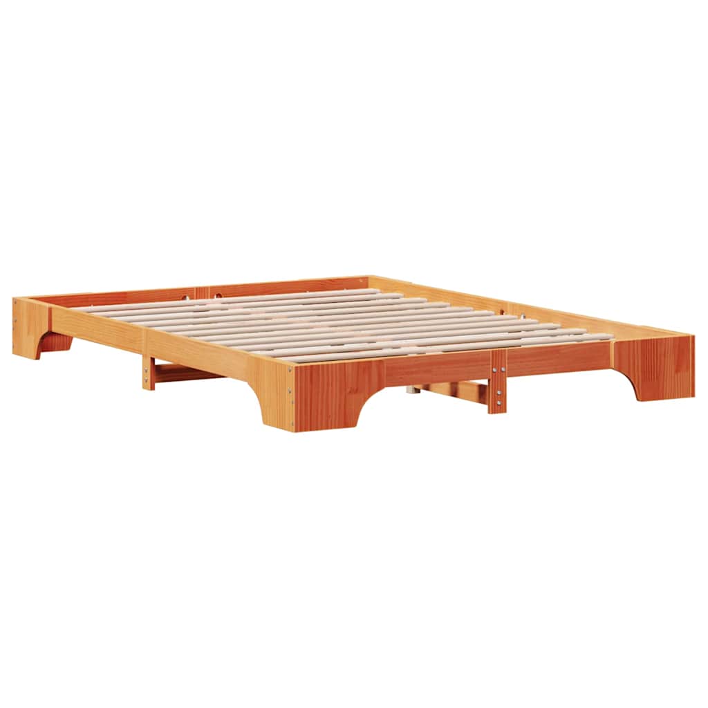 Sengestamme Vokset Brun 140 x 200 cm Massiv furu