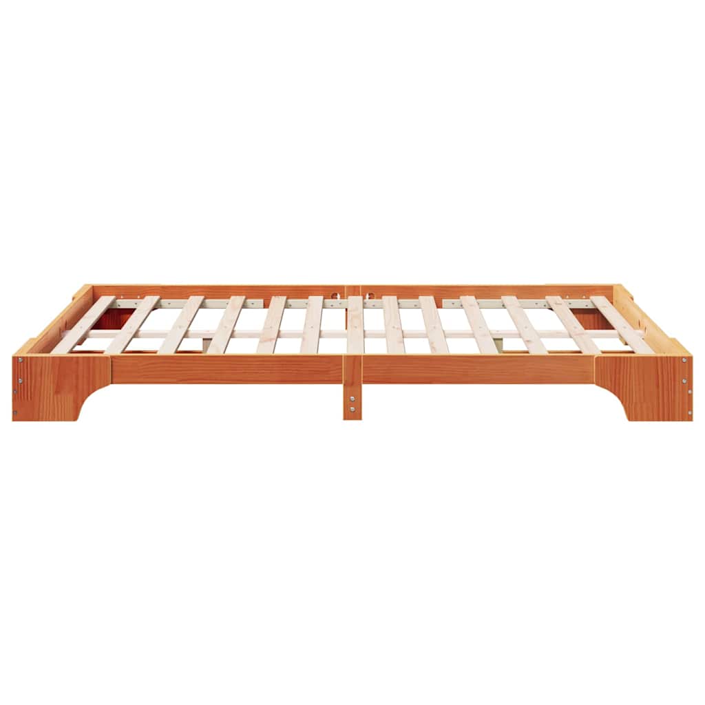 Sengestamme Vokset Brun 140 x 200 cm Massiv furu