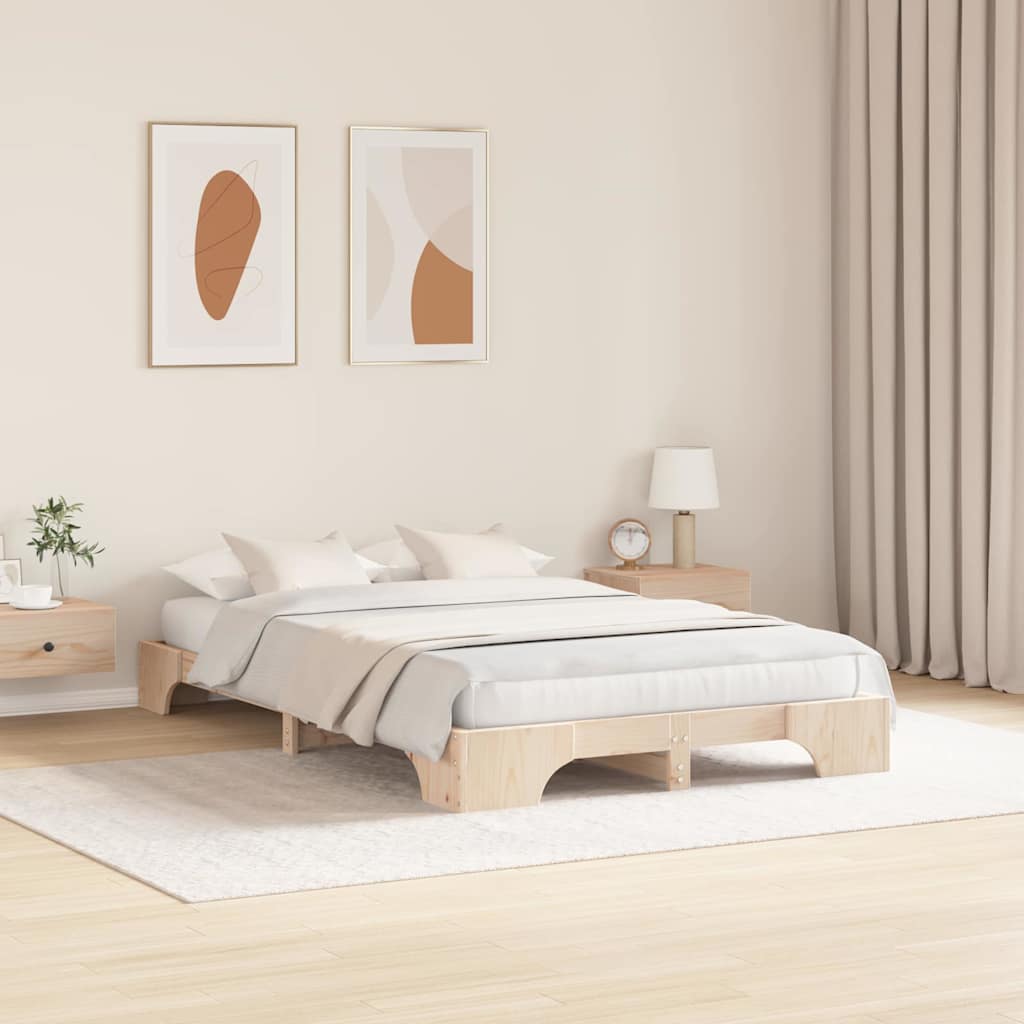 Sengestamme Massiv furu 197 x 127 x 17 cm Heltre furu
